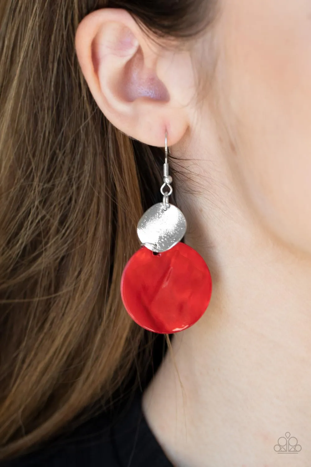 Earrings Opulently Oasis - Red E226