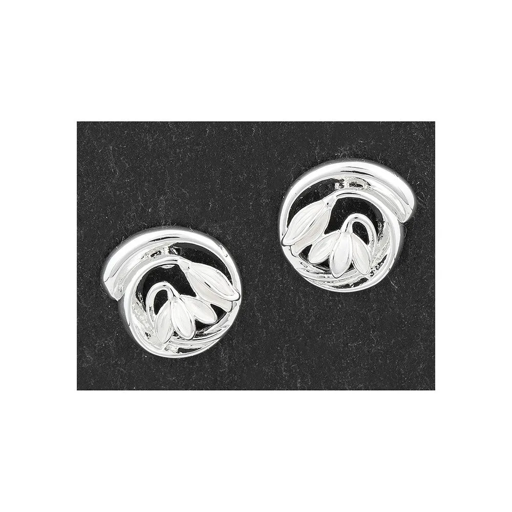 Equilibrium Graceful Snowdrop Swirl Earrings