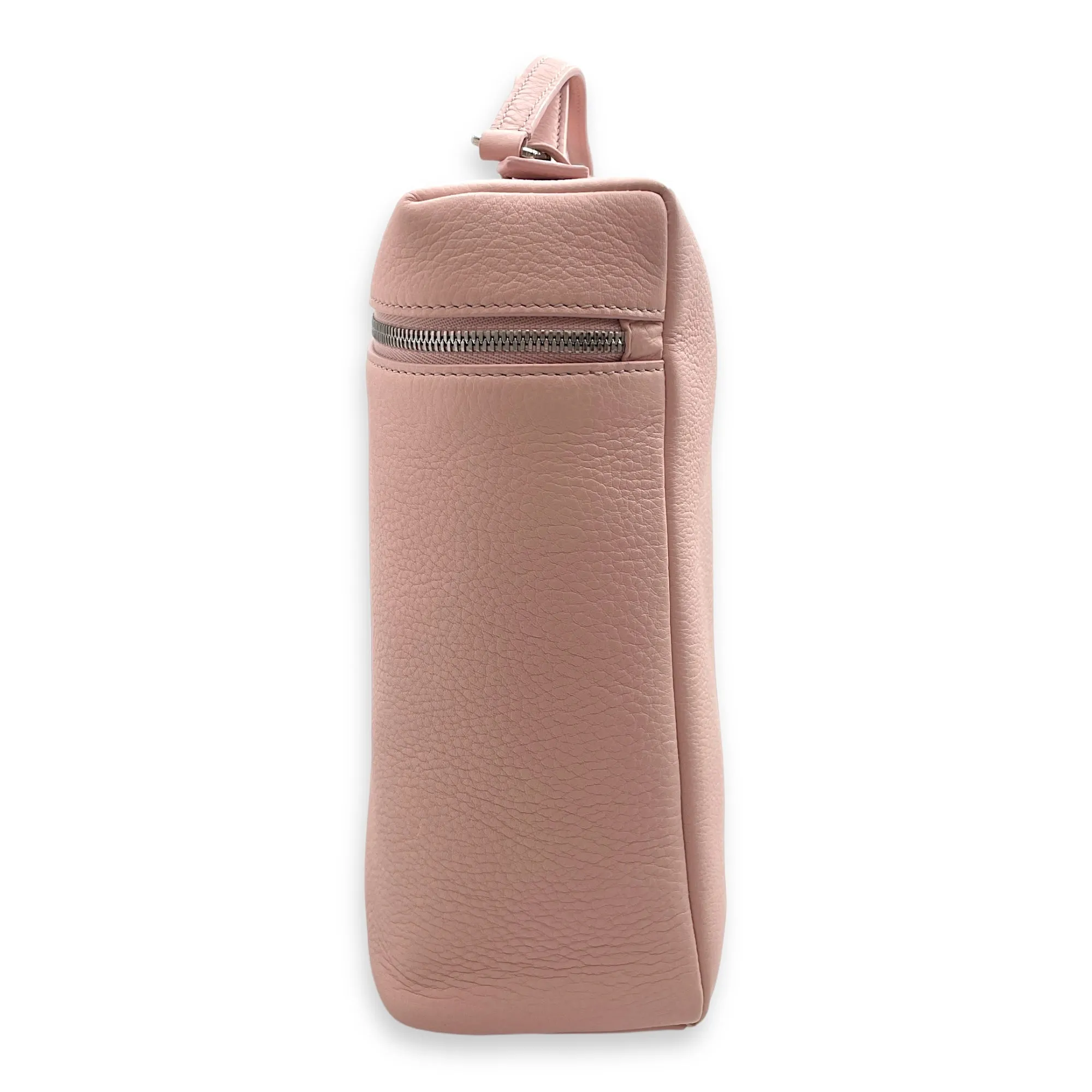 Extra Pocket L23.5 Pink Backpack in Calfskin, Silver hardware