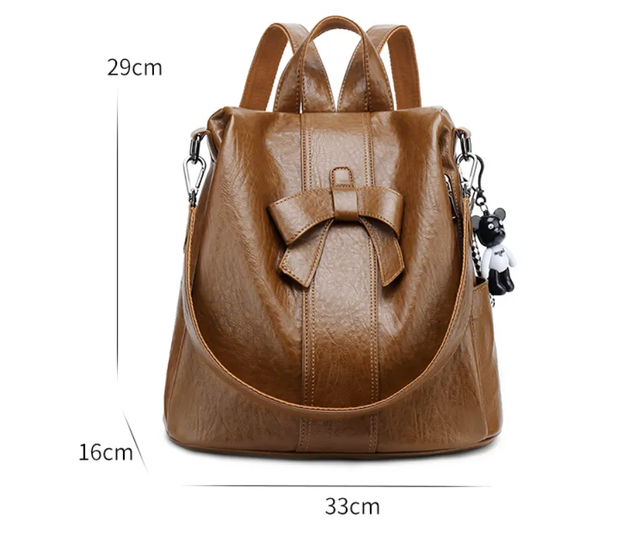 Fashion Anti-Theft All-Match Multi-Purpose Travel Cute Bow Backpack Wholesale Women Accessories