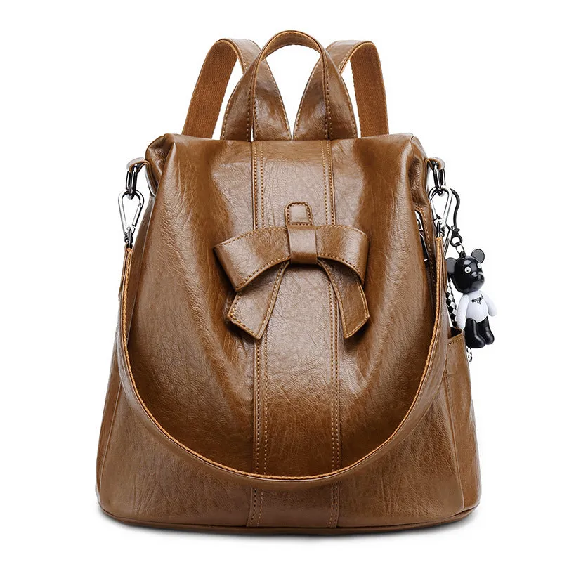 Fashion Anti-Theft All-Match Multi-Purpose Travel Cute Bow Backpack Wholesale Women Accessories