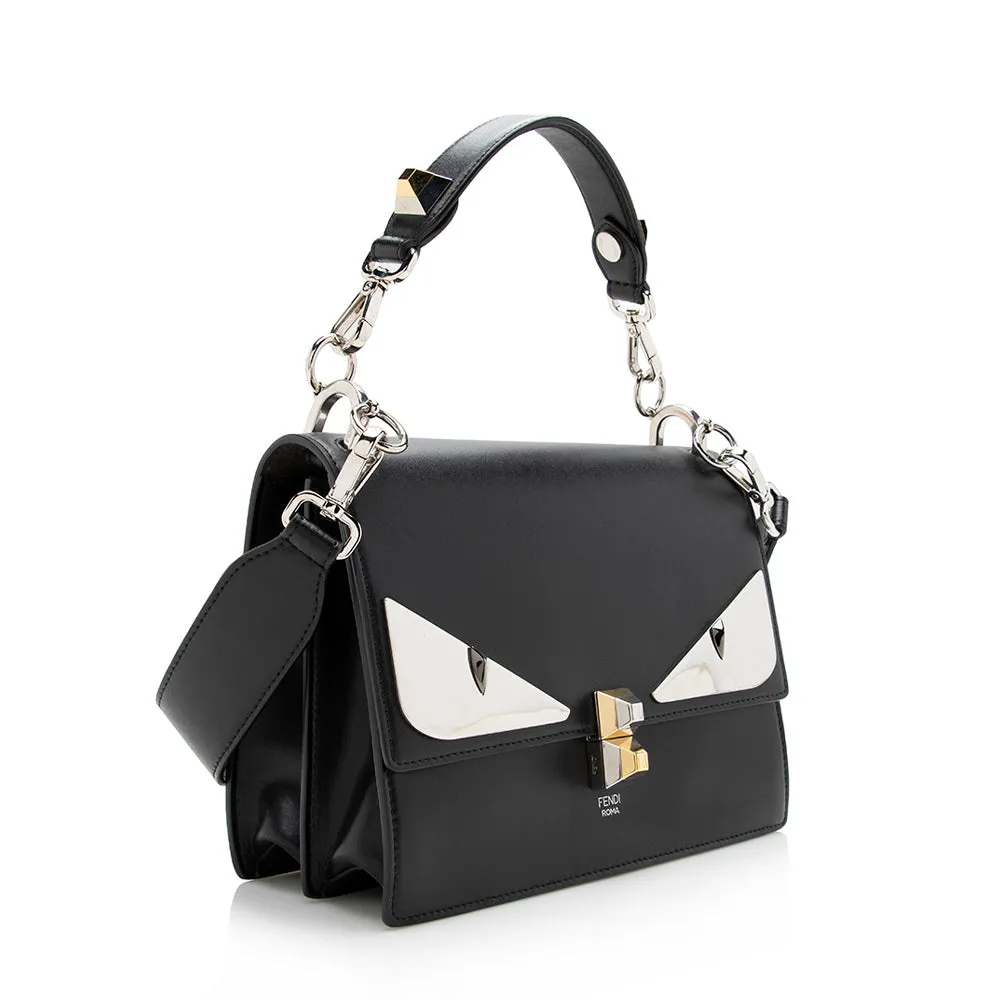 Fendi Leather Monster Eyes Kan I Medium Shoulder Bag (SHF-16010)