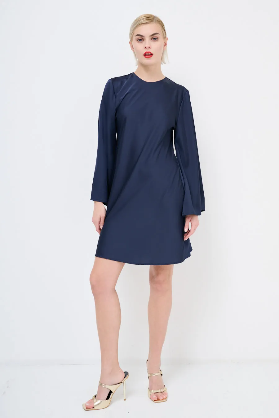 Flared sleeve shift dress wholesale