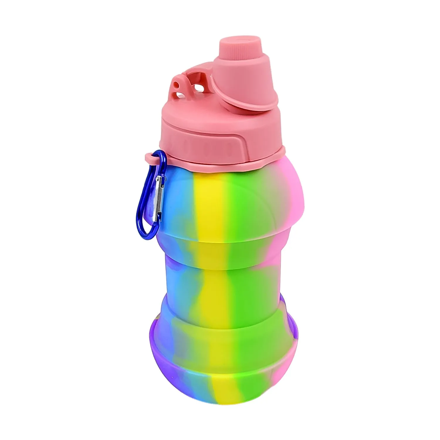 Flexible Collapsible Silicone Sports Water Bottle (260 ML / 20 CM Folding)