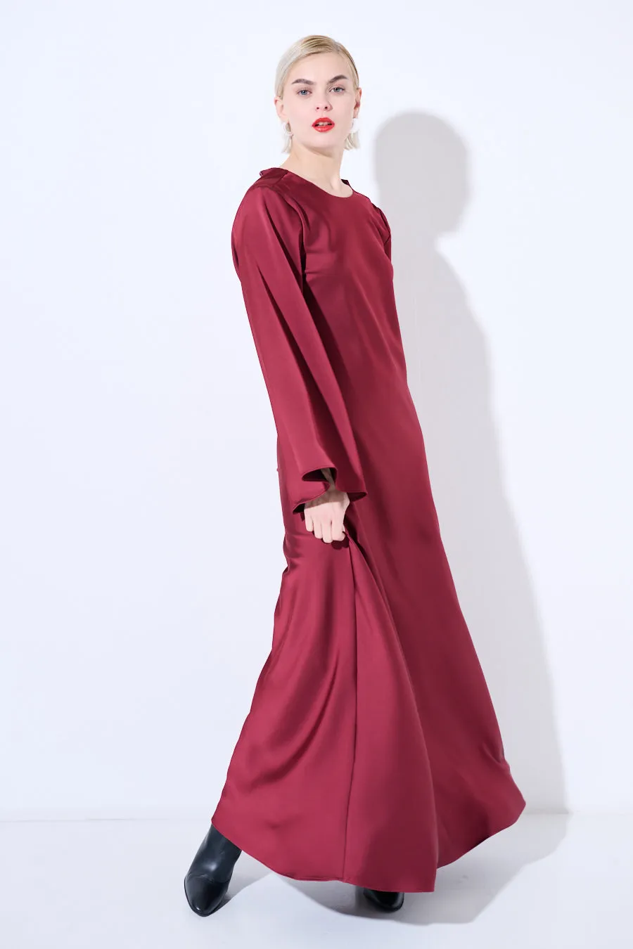 Flowing flared sleeve maxi dress wholesale