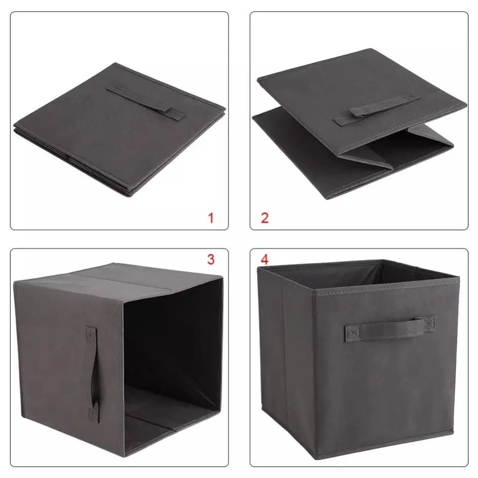 Foldable Cube Storage Box, Large Capacity Clothes Storage Basket