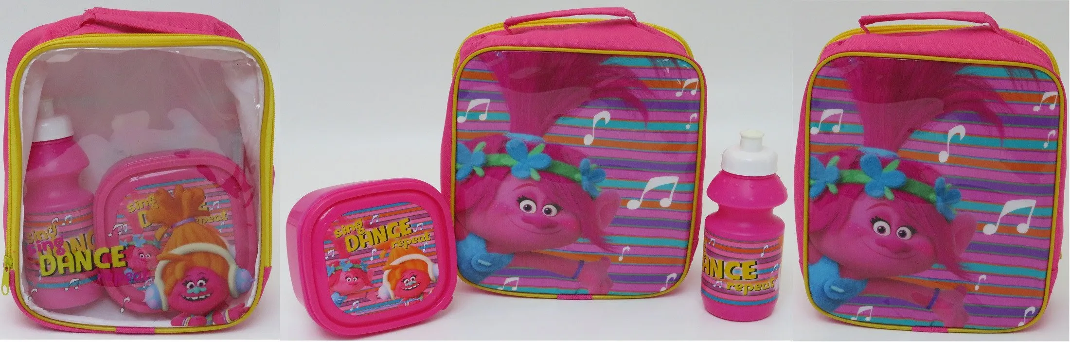 Girls Pink Lunch 3pc Set Trolls (4105v-6574)