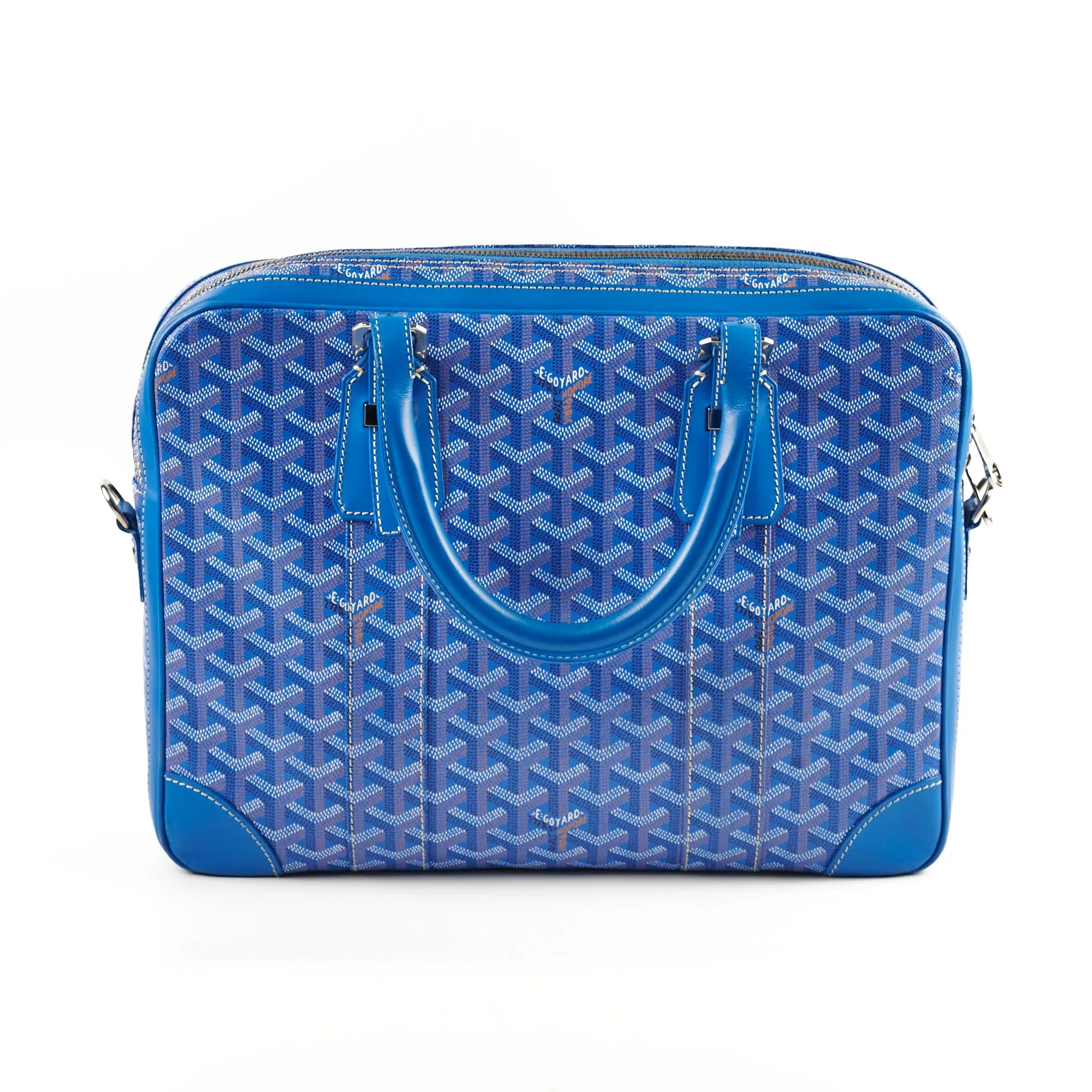 Goyard Ambassade MM Briefcase Blue