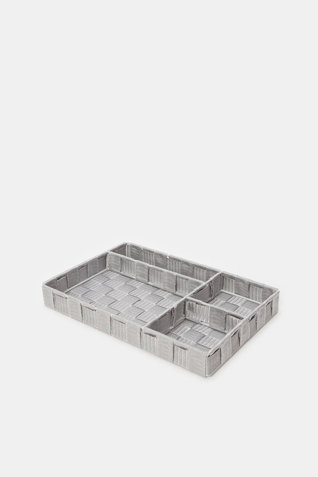 Grey 4-Section Drawer Organizer