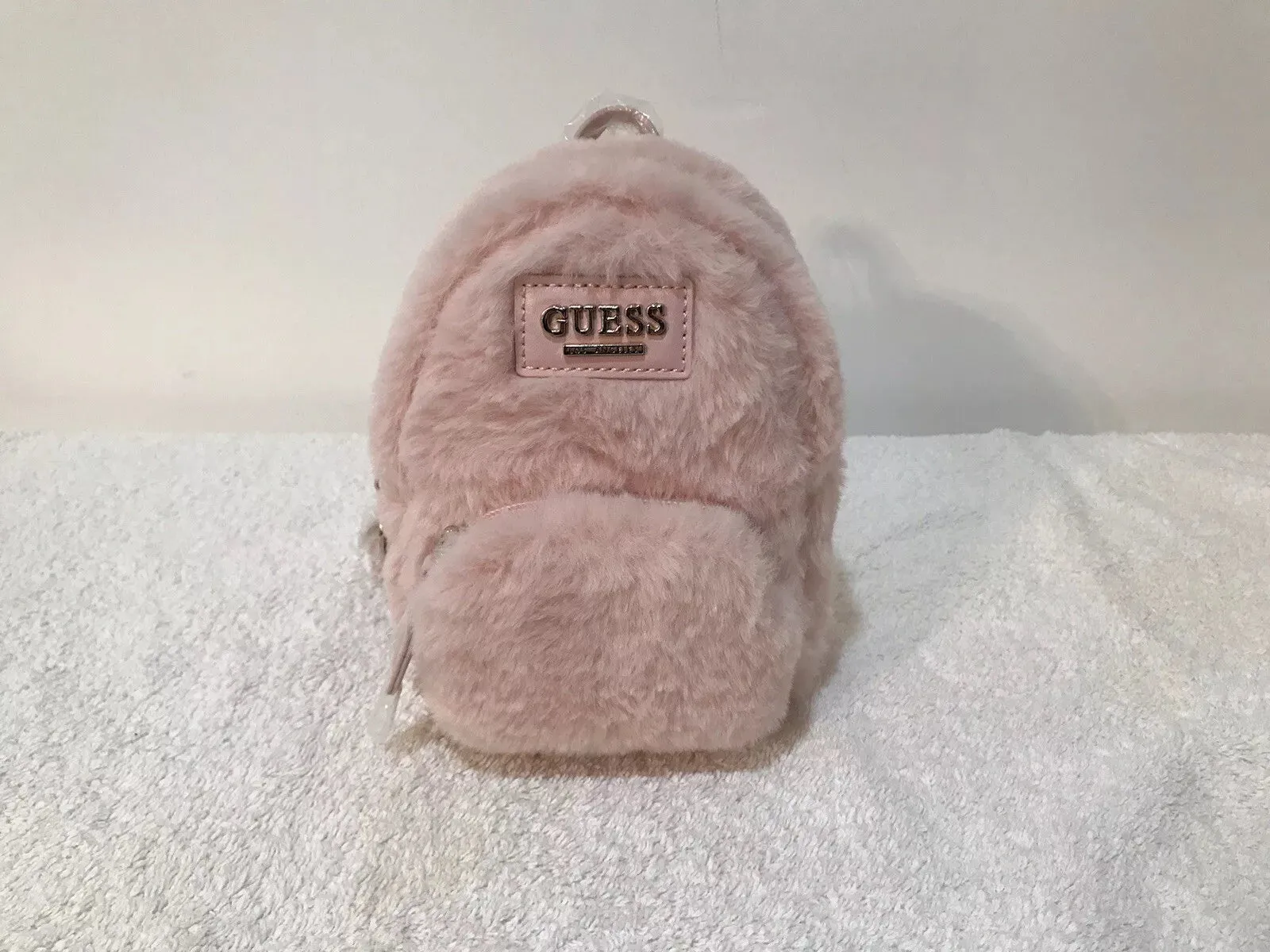 Guess Evan Fur Mini Crossbody Backpack for Women 21GF218 Convertible Crossbody Solid White Casual