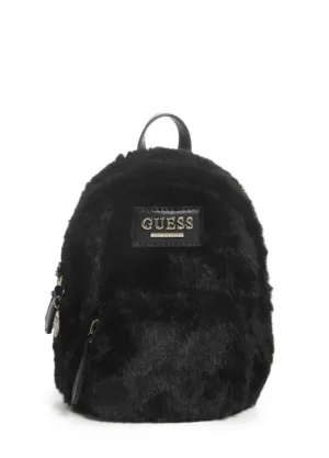 Guess Evan Fur Mini Crossbody Backpack for Women 21GF218 Convertible Crossbody Solid White Casual