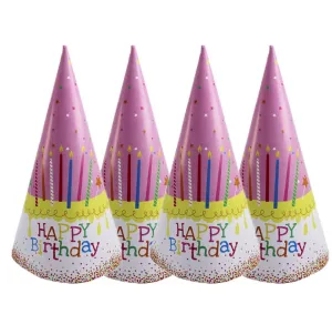 Happy Birthday Paper Hats Festive Headpieces For A Joyous Celebration, Pack of 6 (12-Inch)