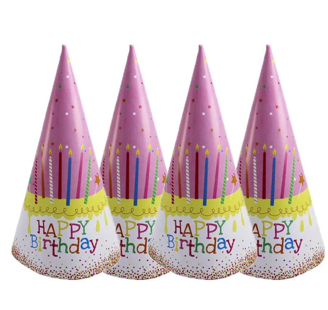 Happy Birthday Paper Hats Festive Headpieces For A Joyous Celebration, Pack of 6 (9-Inch)