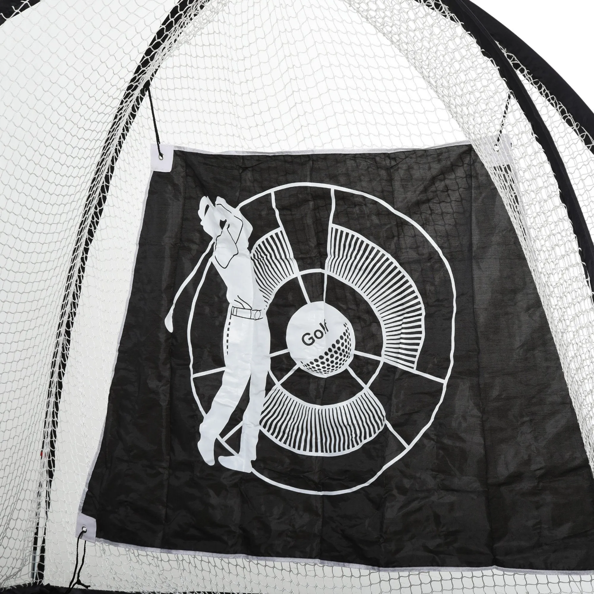 HOMCOM Golf Practice Net with Target Hitting Cloth for Backyard Driving Range Chipping Net with Carry Bag for Indoor & Outdoor Sports Training, 10ft L x 4.7ft W Training