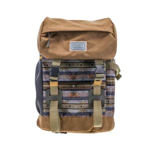 Hooey "Topper II" Steel Blue & Charcoal Multi Color Aztec Print & Khaki Backpack