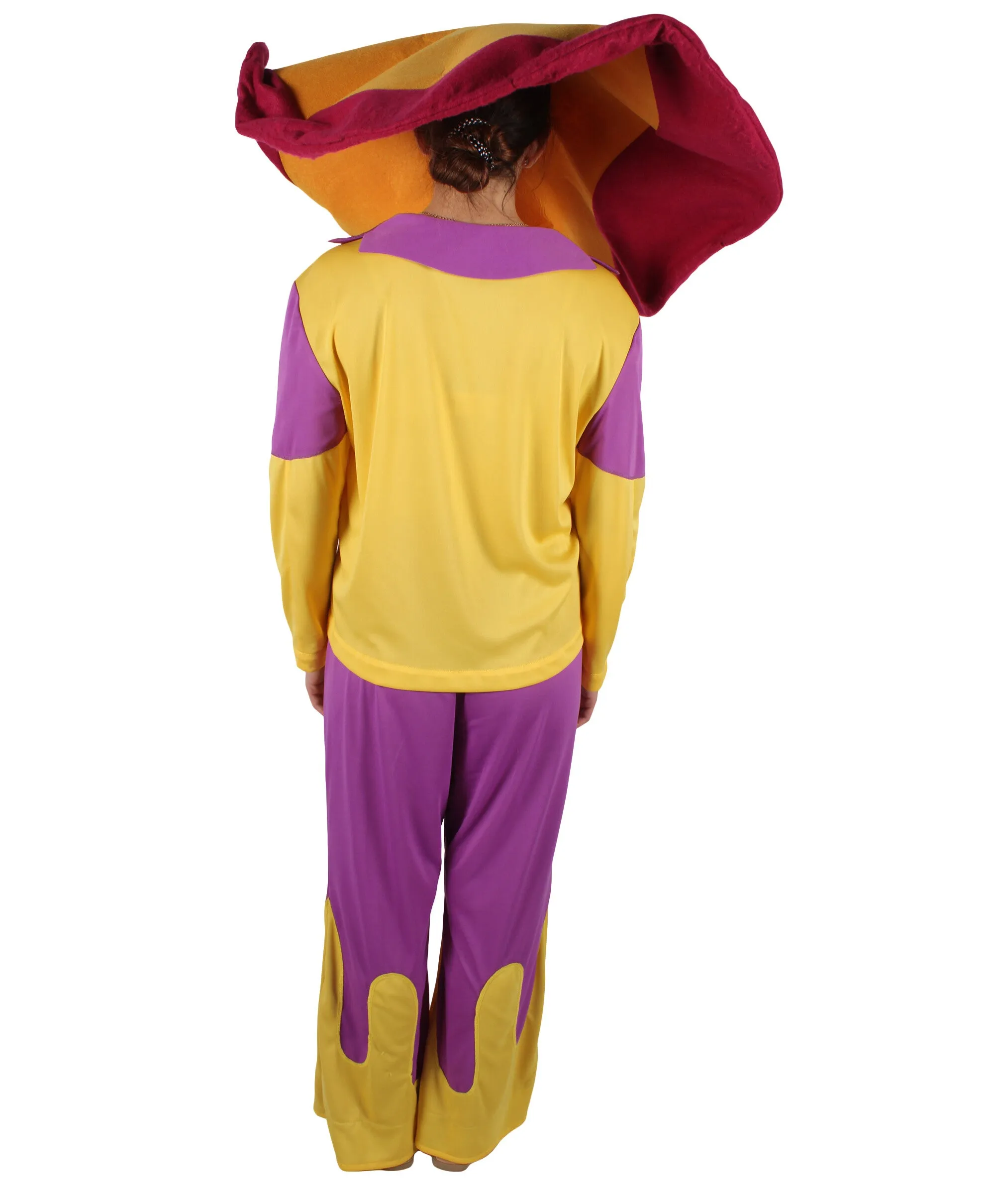 HPO Adult Women's Drag Queen Purple and Yellow Costume | Perfect for Halloween | Flame-retardant Synthetic Fabric