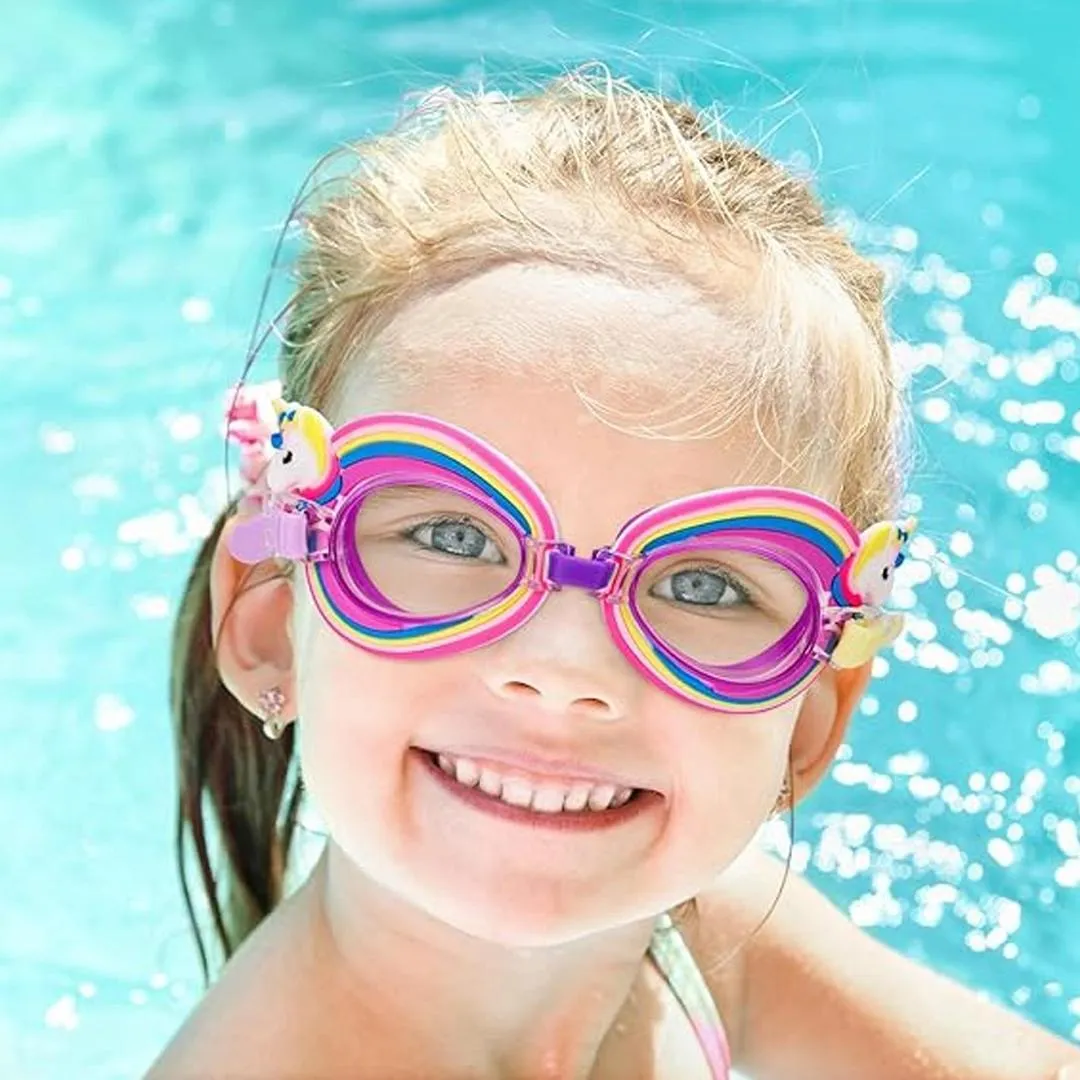 Kids Swim Goggles Adjustable Anti-Fog UV Protection with Soft Leak-Proof Seals Perfect for Swimming