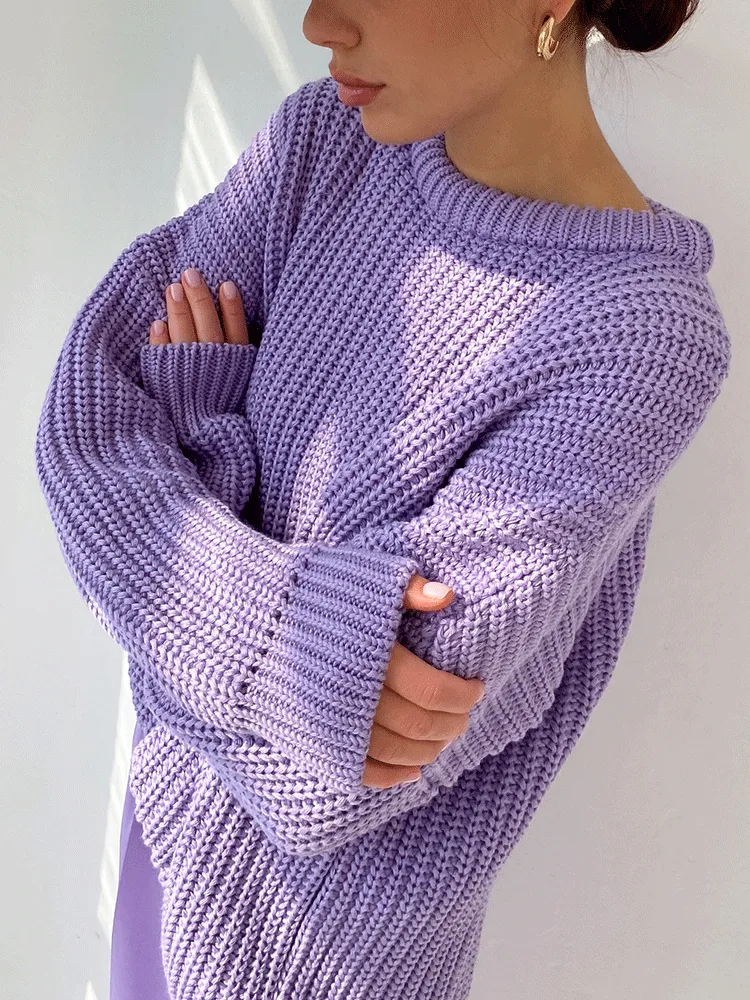 Knitted Solid Graceful Pocket Sweater Cardigan