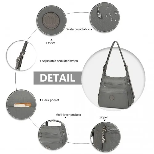 Kono Three Way Multipurpose Casual Shoulder Bag - Grey | EH2063