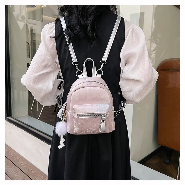 Korean Style Niche Mini Backpack  Summer Girls' Bags Advanced Texture Simple One-Shoulder Crossboby Bag