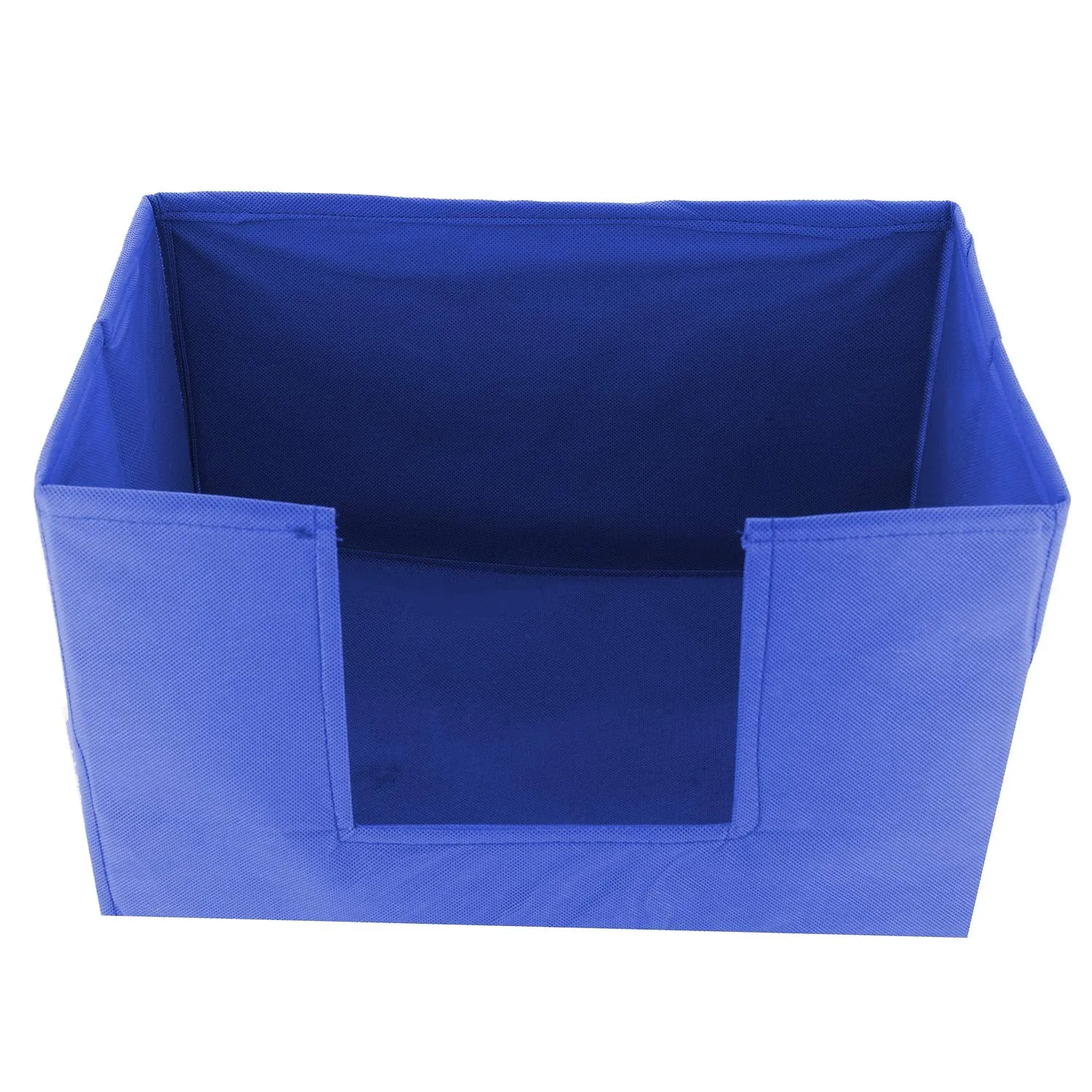 Kuber Industries Non-Woven 3 Pieces Shirt Stacker Closet Organizer - Shirts and Clothing Organizer with Handle (Royal Blue)