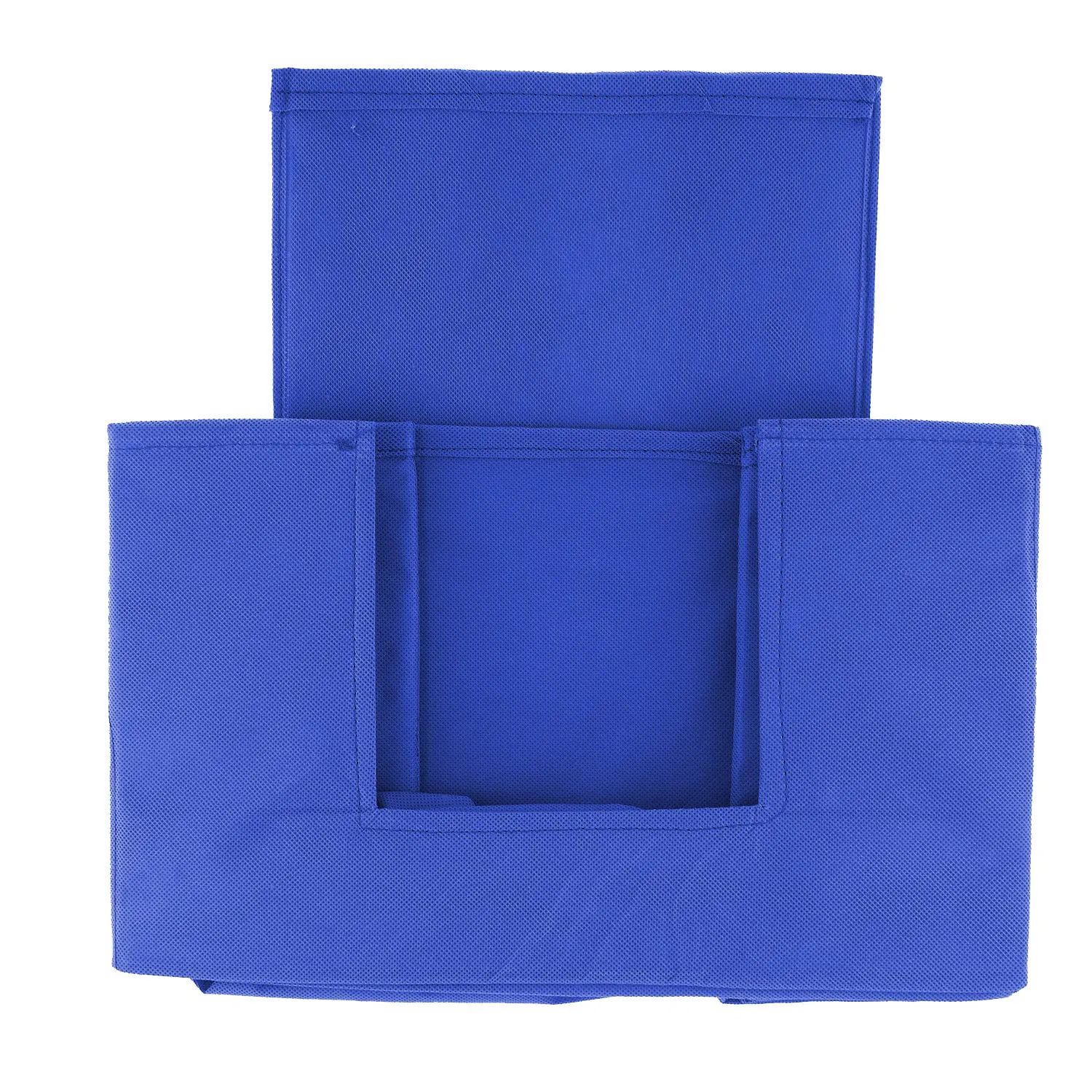 Kuber Industries Non-Woven 3 Pieces Shirt Stacker Closet Organizer - Shirts and Clothing Organizer with Handle (Royal Blue)