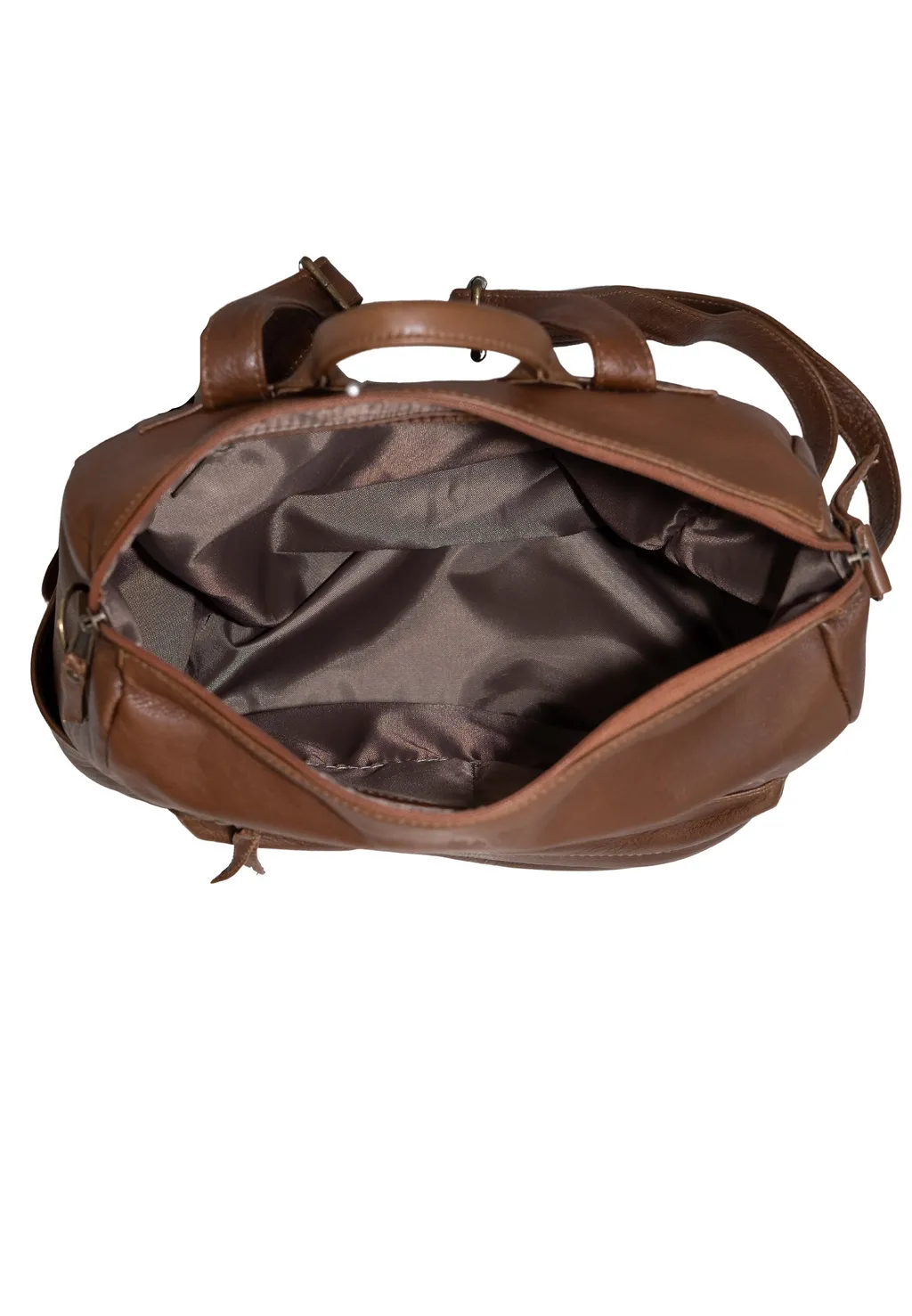 Ladies Leather Backpack in Brown