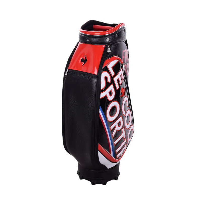 LE COQ SPORTIF GOLF Big Logo 9.5" PU Cart Bag (Black/Red)