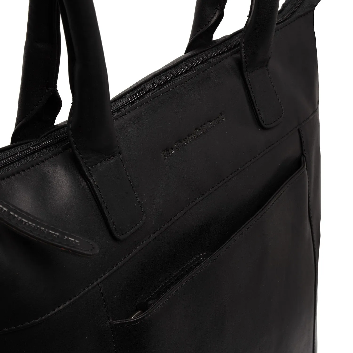 Leather Shopper Black Altona