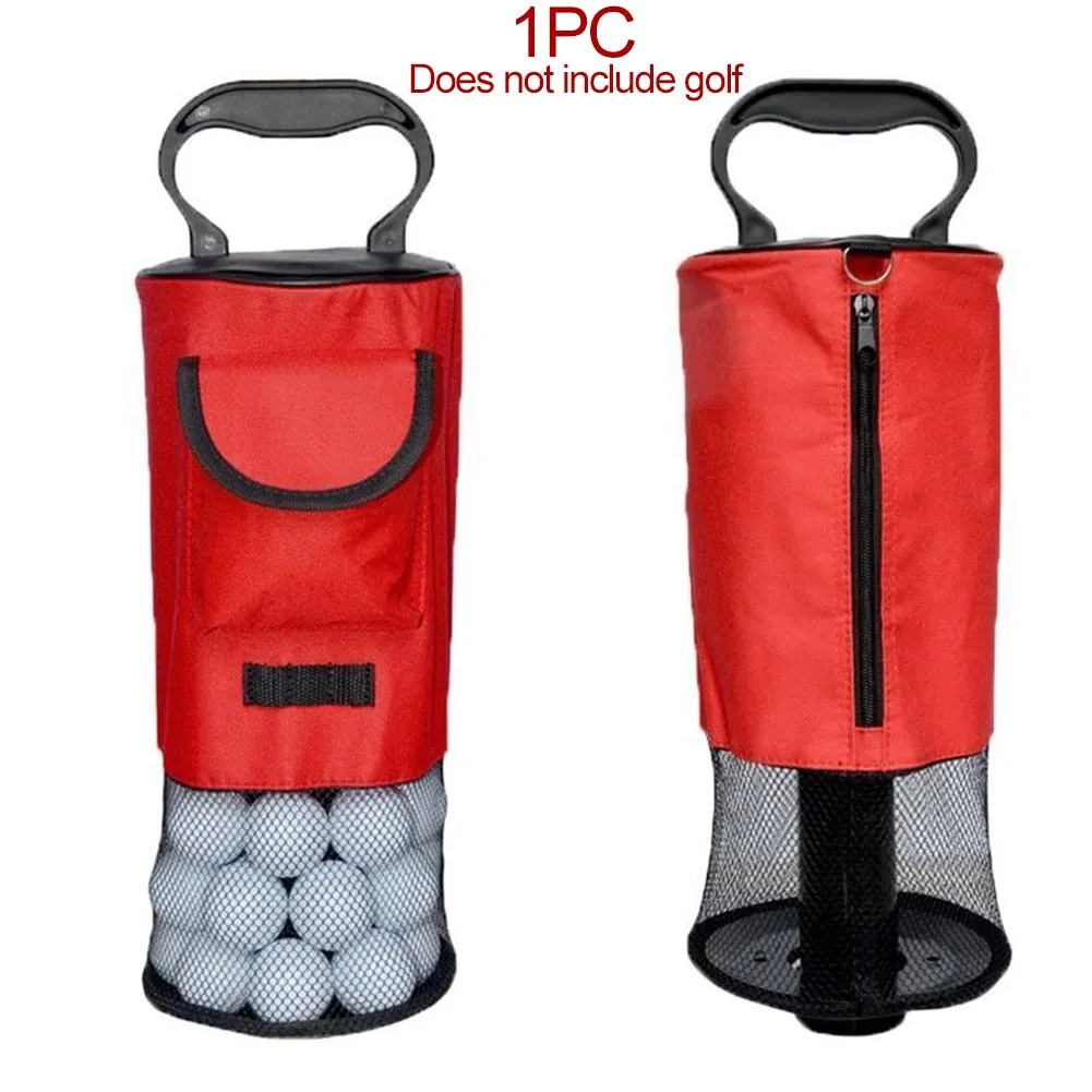 Long Handle Golf Ball Picker Large Hold Waterproof Shag Nylon Bag