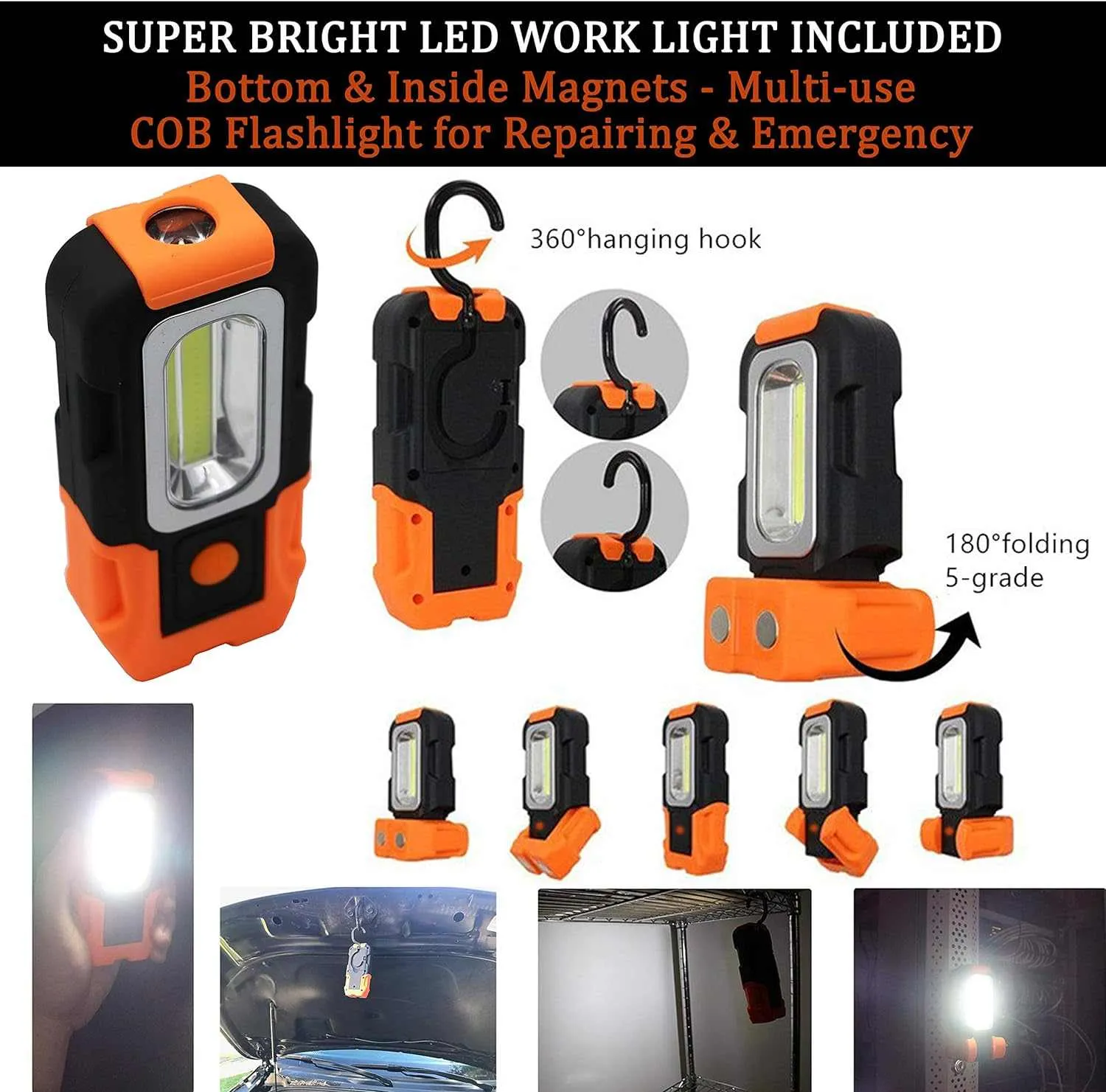 Magnetic Emergency LED Road Flares Warning Kit