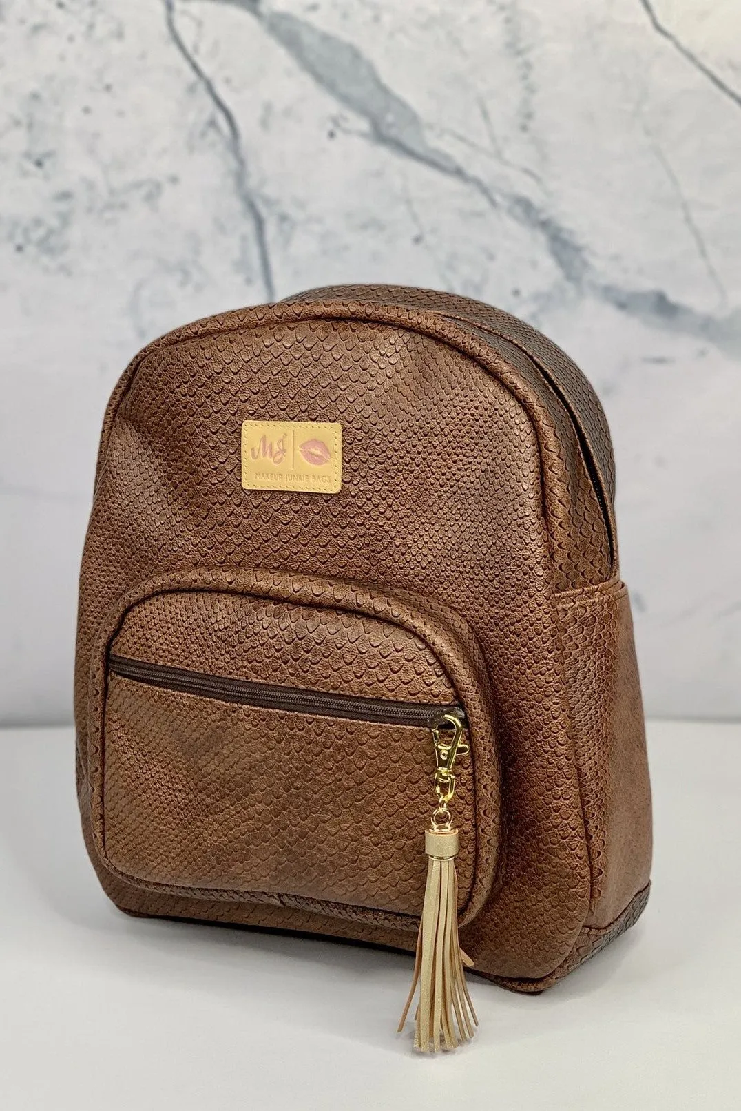 Makeup Junkie Mini Backpack - Chocolate Cobra