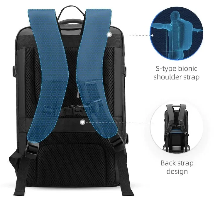 Mark Ryden MR-9299 17-inch Laptop Computer Business Backpack USB Charging