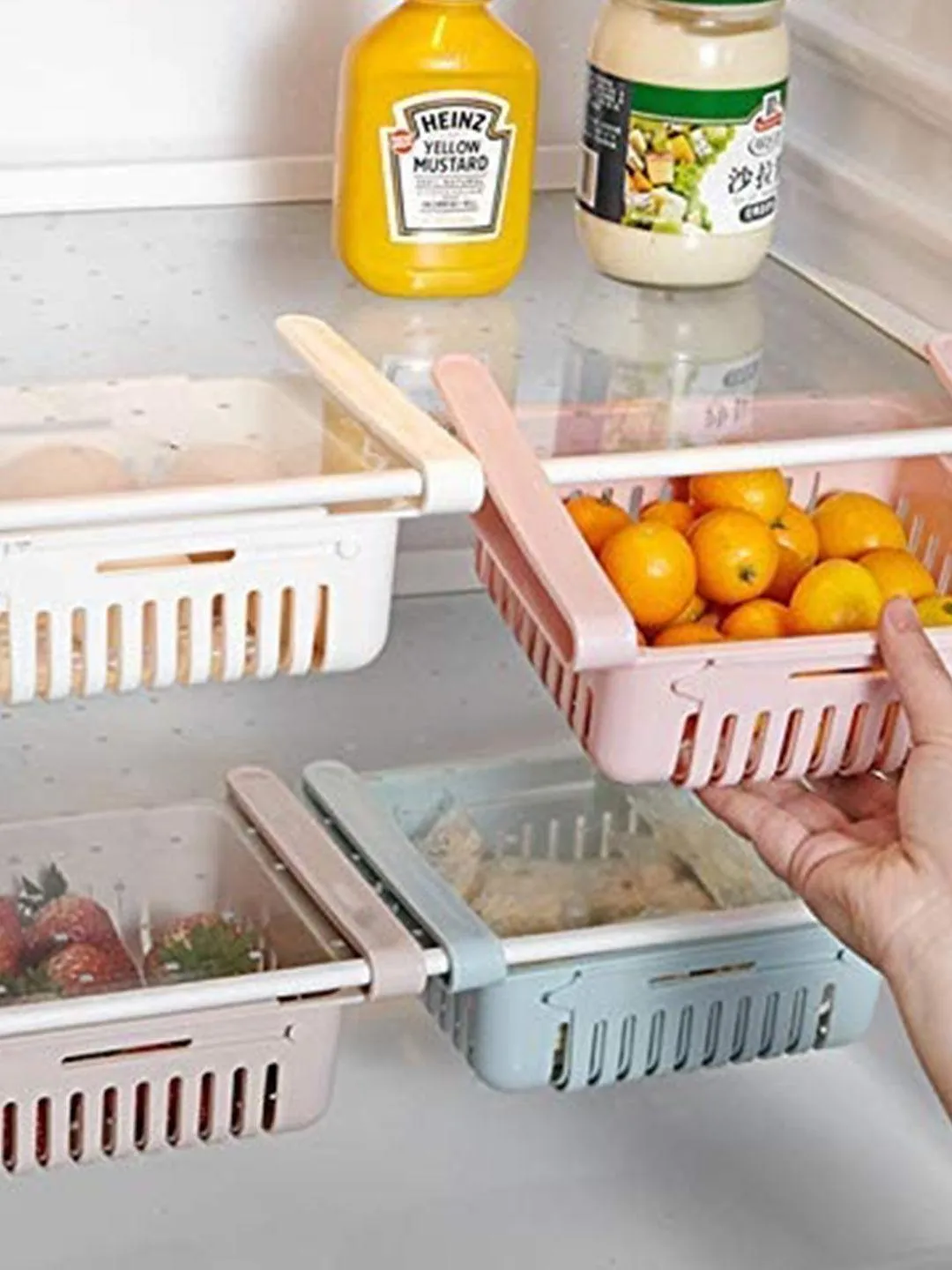 Market99 Pull-Out Refrigerator Shelf Storage Box