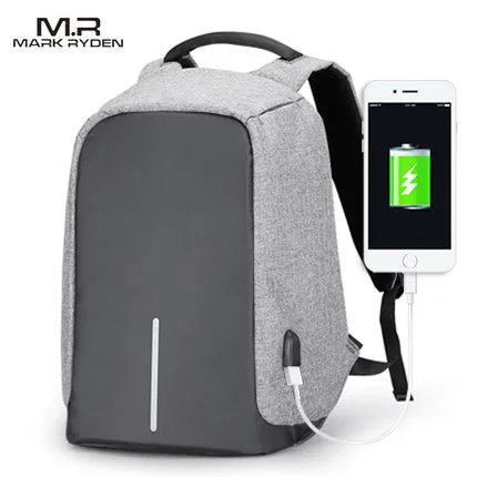 Men Business Backpacks USB Charging Laptop Backpack Anti-theft Bag