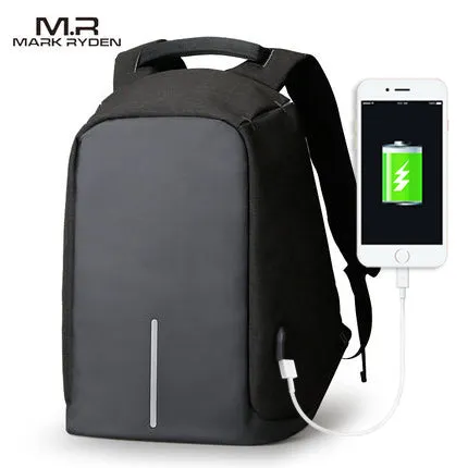 Men Business Backpacks USB Charging Laptop Backpack Anti-theft Bag