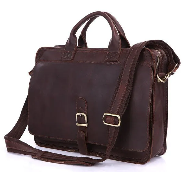 Men's Leather Laptop Briefcase