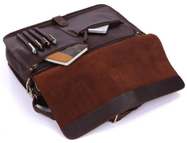 Men's Leather Laptop Briefcase