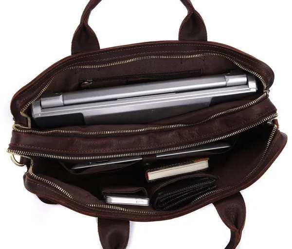 Men's Leather Laptop Briefcase