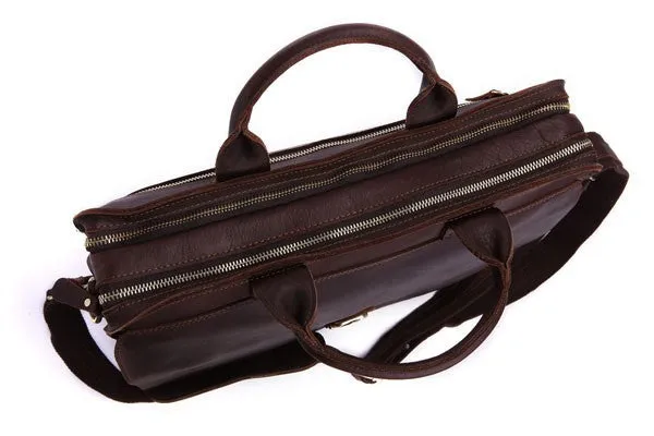 Men's Leather Laptop Briefcase