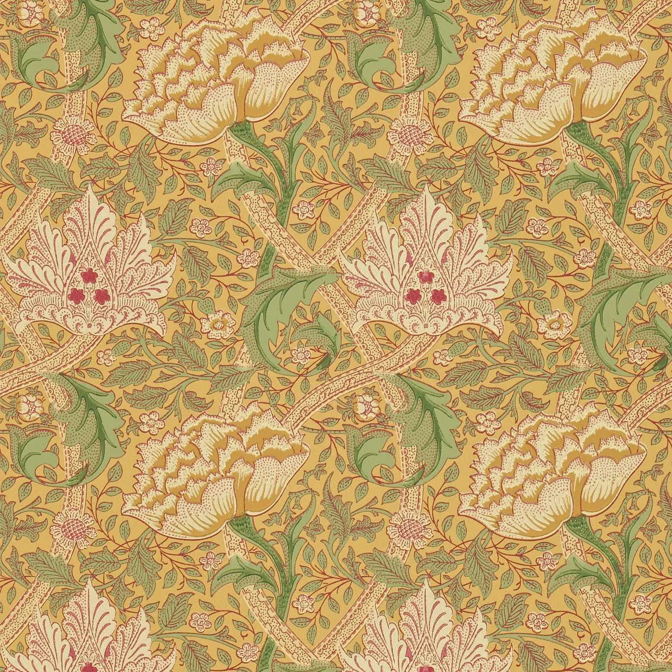 Morris & Co Windrush Gold And Thyme Wallpaper