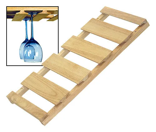 Mountain Woods Hanging Wine Glass Rack (HOLDS UP TO 20 GLASSES)