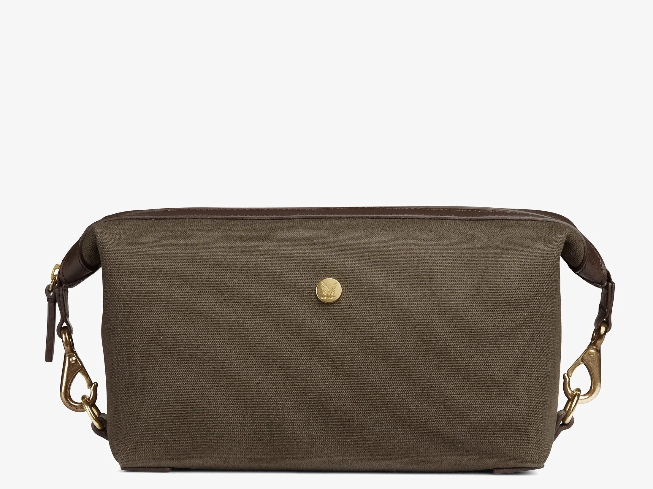 M/S Washbag – Army/Dark Brown