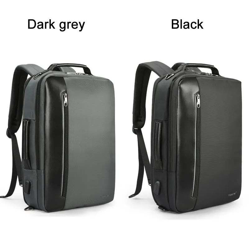 Multi-functional Backpack For 15.6 inch Laptop - Black,Dark Grey