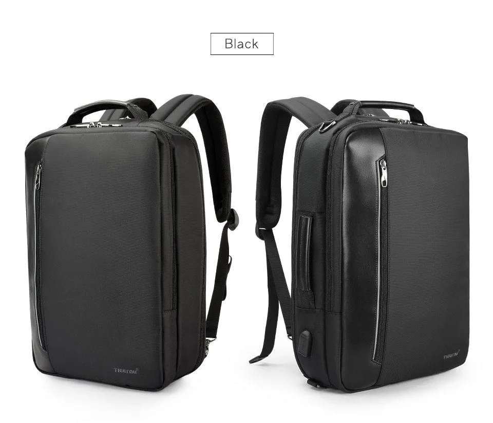 Multi-functional Backpack For 15.6 inch Laptop - Black,Dark Grey