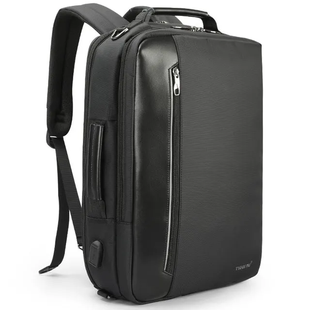 Multi-functional Backpack For 15.6 inch Laptop - Black,Dark Grey