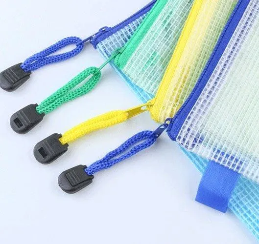 Multi Size PVC Transparent Waterproof Mesh File Bag B5/B4/A6/A5/A4/A3 NP-070047