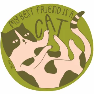 My Best Friend is a Cat Sticker