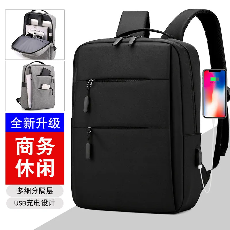 New Backpack Backpack Simple Notebook Business Computer Bag Campus Student Schoolbag Business Fashion Travel