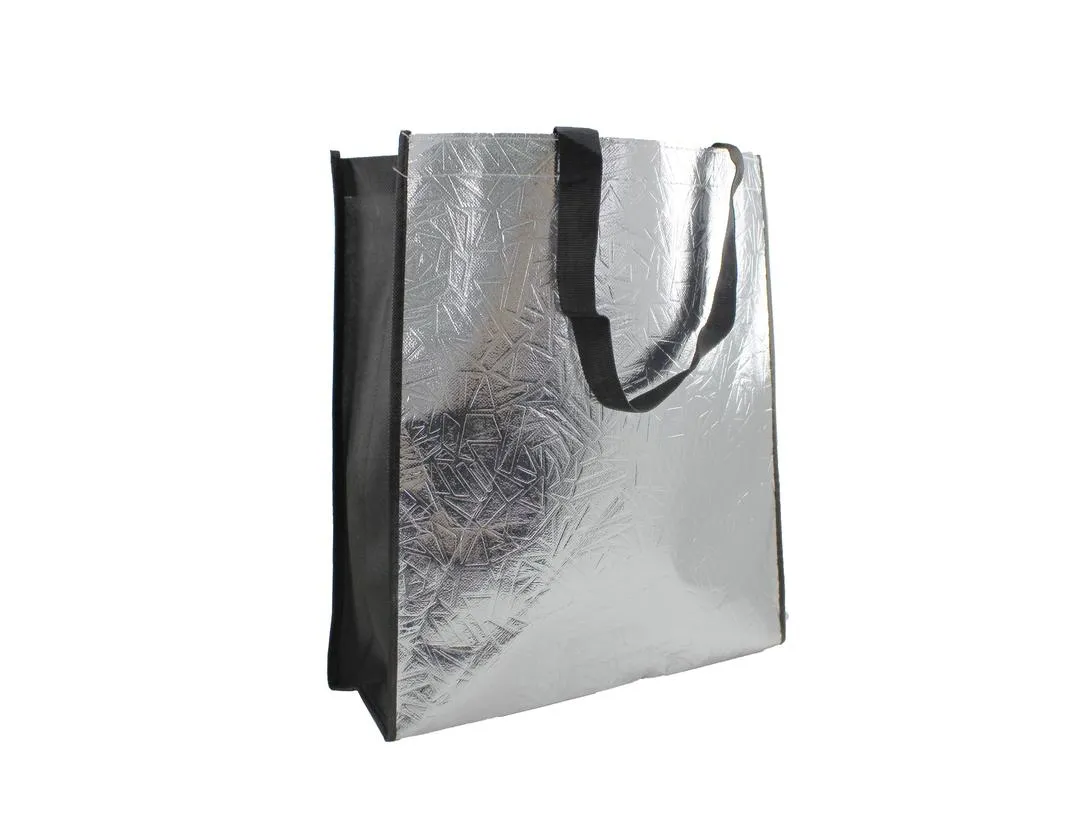 Non-Woven Fabric Tote Bag for Stylish Convenience - 34.5 x 12 x 38cm, Silver